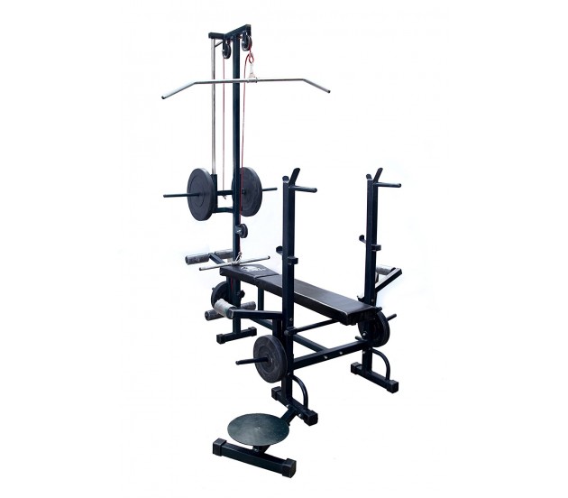 20in1 gym bench with 100kg rubber weights gym equipments for home with  Preacher Bench